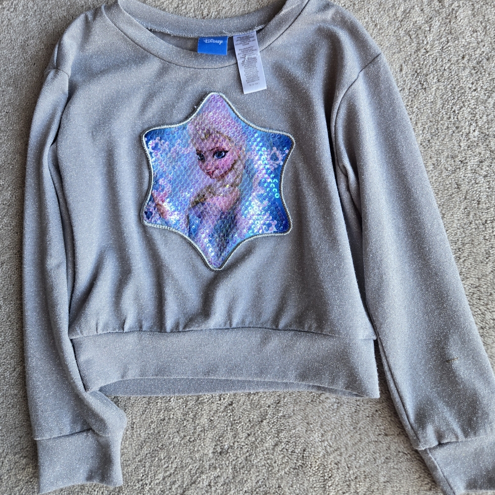 Disney Gray Sequin Star shirt Top